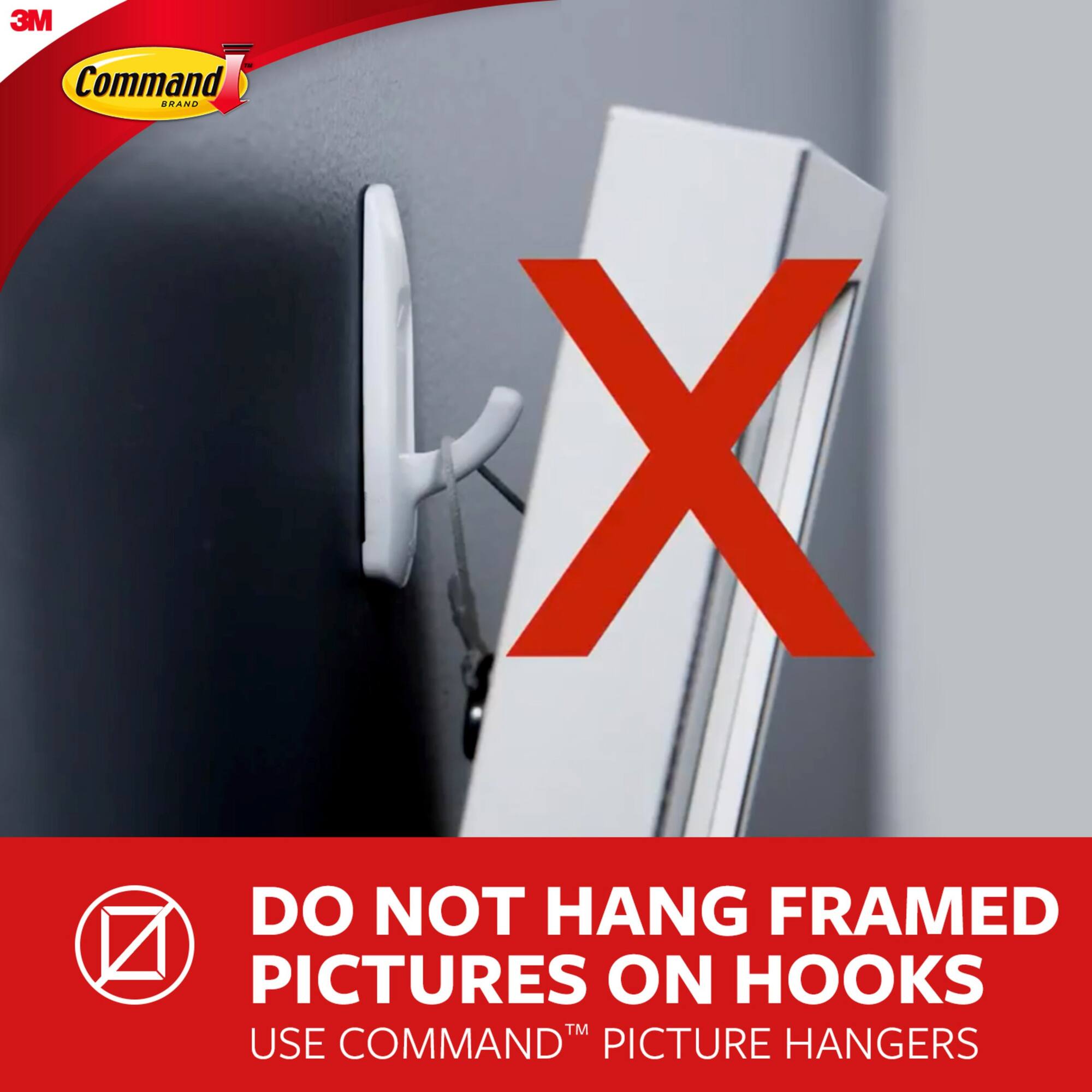 Command™ White Large Designer Hooks Value Pack